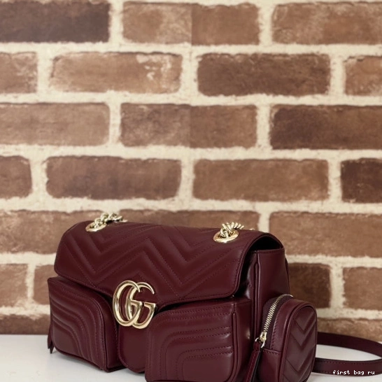 First bag ru small GG bag Gucci Marmont multi-pocket 0717